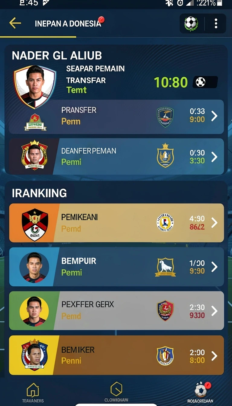 Tampilan antarmuka sistoto di Android